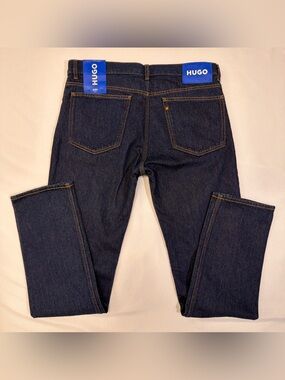 NWT HUGO BOSS Blue Ash Slim Fit Jeans Men's 32x32 Deep Indigo Ram Denim